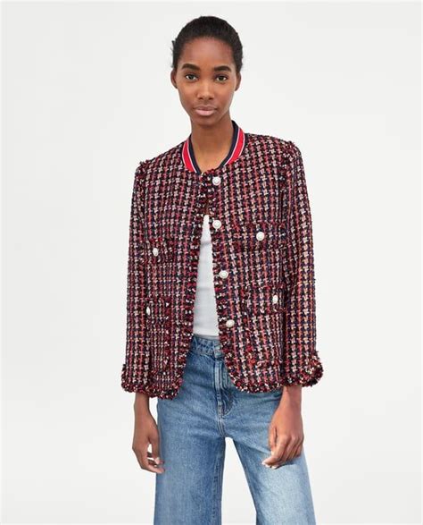 zara boucle jackets for women